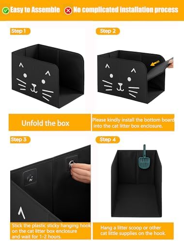 Waterproof Cat Litter Box Enclosure Splash Guard - Image 4