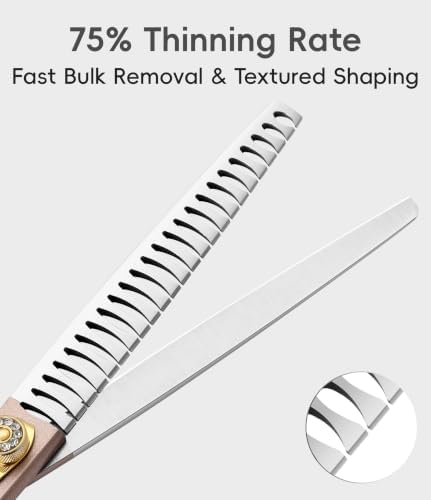 8'' Professional Dog Grooming Scissors Set Rose Gold 440C Stainless Steel - Image 4
