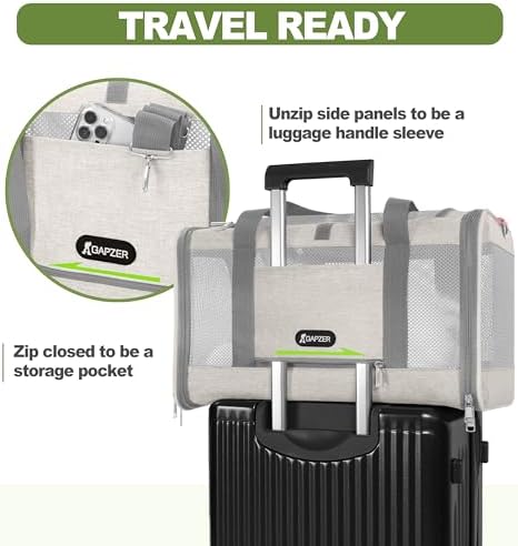 GAPZER Cat Carrier American Airline Approved 18x11x11, Top Opening Pet Cage - Image 4