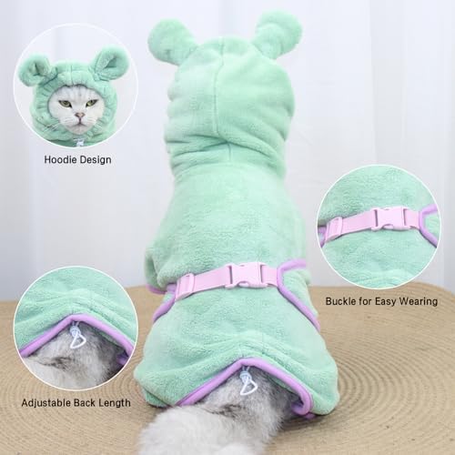 Pet Bathrobe for Dog Cat Absorbently Quick Drying Coat Cute Dogs Bath Towel - Image 3