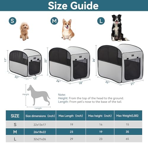Petsfit Travel Dog Crate，Pop Up Dog Crate - Image 3