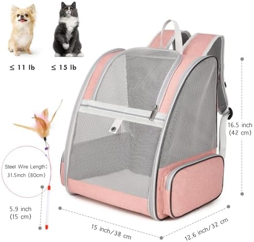 Cat Backpack Carrier, Small Dog Carrier Backpack - Image 5