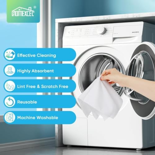 HOMEXCEL White Microfiber Cleaning Cloth, Microfiber Towels - Image 6