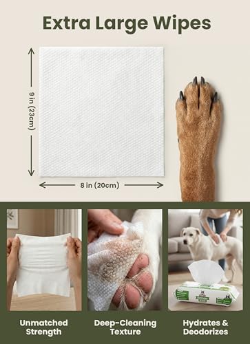 Pogi's Dog Wipes for Travel, Paws & Butt, Fragrance Free, 6 Packs of 20 - Image 2