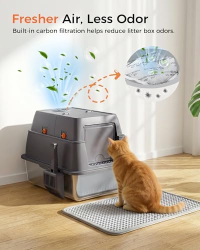 GTPLAYER XXL Stainless Steel Cat Litter Box - Image 4