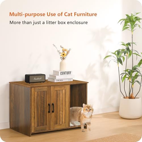 Dwanton Cat Litter Box Enclosure, - Image 7