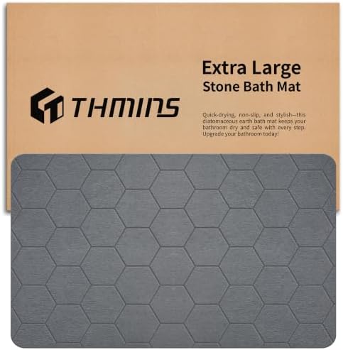 THMINS Extra Large Stone Bath Mat by THMINS