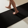 TYUU Black Bathroom Runner Rugs, Long Bath Mat Runner Washable Thin Quick Dry by TYUU