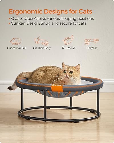 Feandrea Elevated Cat Bed, Breathable Hammock, Washable Mesh - Image 3