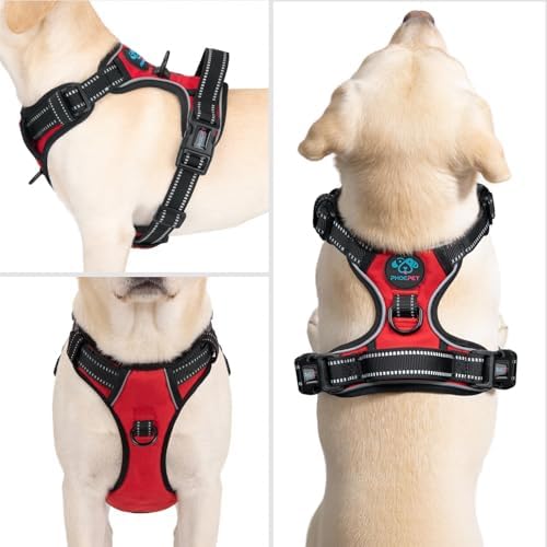 PHOEPET No Pull Dog Harness Medium Reflective Front Clip Puppy Vest - Image 2