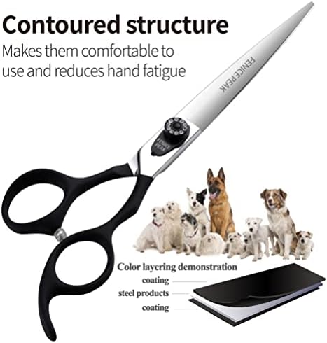 7.5'' Dog Straight Scissors For Grooming Pet Hair Cutting Shears 440C Stainless - Image 3