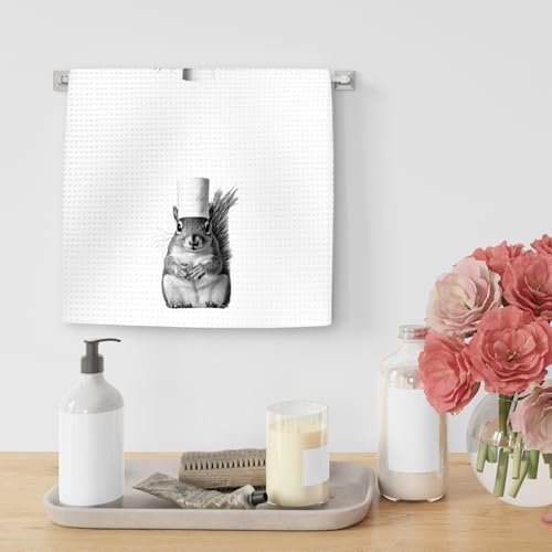 Squirrel Bathroom Hand Towels, Squirrel Decor - Image 5