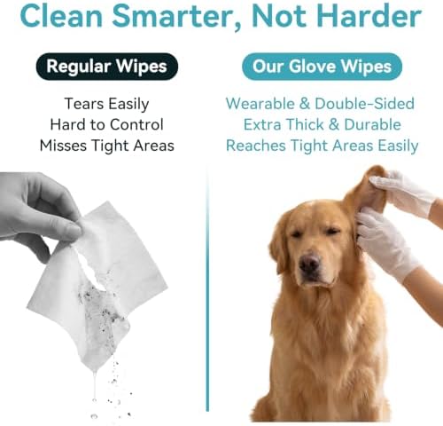 Pet Glove Wipes for Dogs & Cats, Grooming Bath Wipes - Image 6