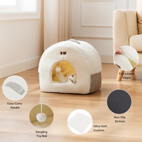 ZOMISIA 2in1 Cat Bed for Indoor Cats Foldable Cat Cave - Image 4