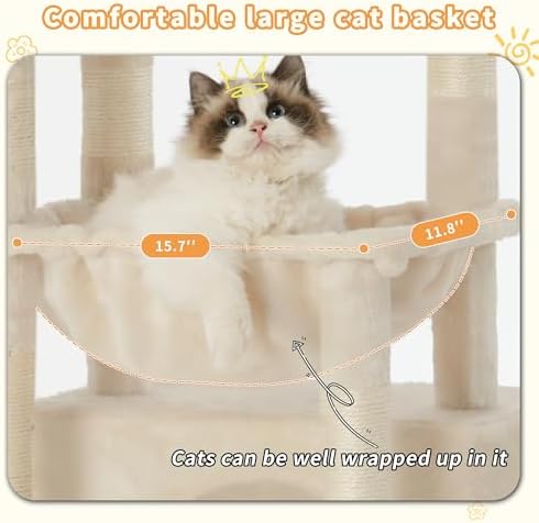 Heybly Cat Tree, Kitten Tower - Image 4