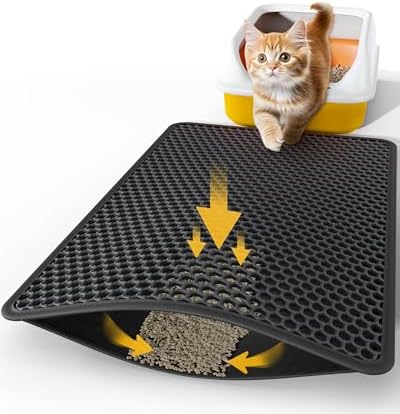 Powools Ultra-Large Cat Litter Mat, Double-Layer by Powools