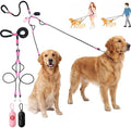 Thinkday Double Dog Leash for 2 Dogs, 5.9 ft No Tangle Dual Dog Leash by Thinkday