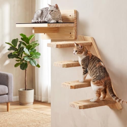 Nuanchu 2 Pack Cat Wall Shelves Stairs Steps Ladder by Nuanchu