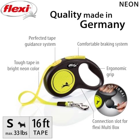 FLEXI® Neon Tape Retractable Dog Leash, 16 ft - Image 3