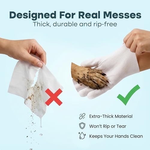 Uproot Clean Pet Grooming Gloves: Deodorizing & Grooming, 3-Month Supply - Image 2