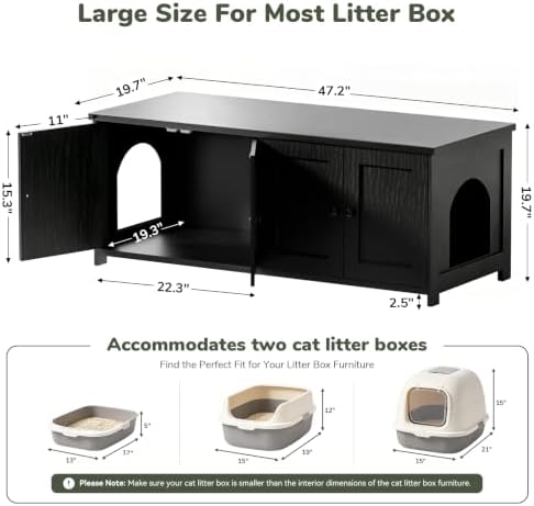 Cat Litter Box Enclosure Furniture - Image 2