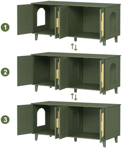 Homhedy Boho Cat Litter Box Enclosure - Image 6