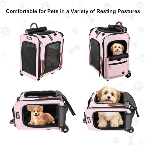 EliteField Deluxe Rolling Backpack Dog & Cat Carrier - Image 2