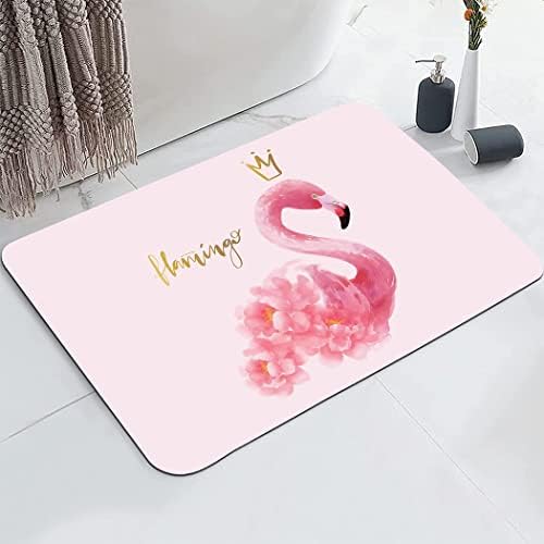 YISUMEI Flower Pink Flamingo Bathroom Mat, Non-Slip Super Absorption Bath Carpet by Unknown
