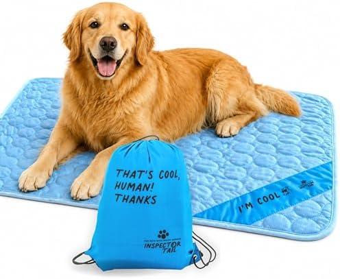 INSPECTOR TAIL Dog Cooling Mat, Indoor & Outdoor, Large Self Cooling Pad by InspectorTail