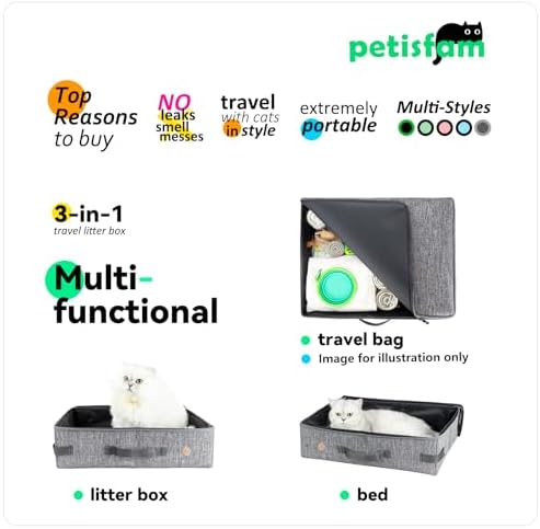 Travel Light with Covered Portable Cat Litter Box Without Any Mess. - Image 6