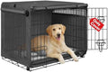 Seiyierr 48 Inche Dog Crate Cover, Double Door Dog Kennel Cover by Seiyier