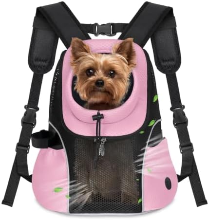 WOYYHO Pet Dog Carrier Backpack, Ventilated Mesh Small Dog Front Backpack by WOYYHO