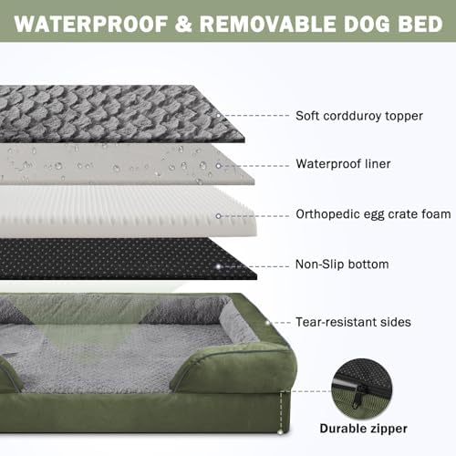 INVENHO Orthopedic Dog Beds Large Sized, XL Egg-Crate Foam Dog Couch - Image 4