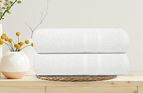 Looperry Small White Bath Towel Set of 6-100% Cotton 23x46 Shower Towels in 450 - Image 5