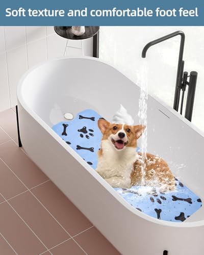 Dog Bath Mat for Tub Non-Slip Pet Bathtub Mat Fast Dry Dog Shower Attachment - Image 2