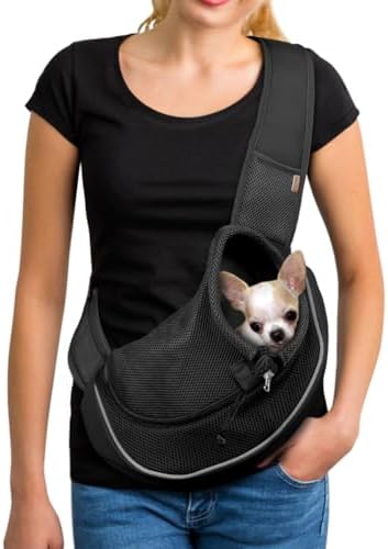 YUDODO Pet Sling Carrier for 5-9 lbs Small Dogs Cat Puppy Crossbody Carrier by YUDODO