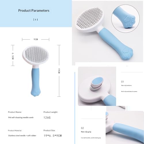 Cat Brush for Shedding for Indoor Cats & Dog Brush for Shedding - Image 6