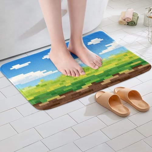 Manfei Pixelated Bath Mats, 20Wx32L Inches - Image 4