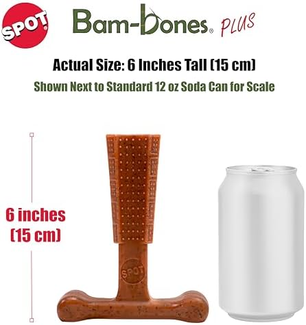 SPOT Bam-Bones Plus T-Bone Dog Chew, 30-60 lb Heavy Chewers - Image 5
