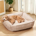 Small Dog Bed Calming Cat Bed for Indoor Cats 20’’x16’’ Khaki by Unknown