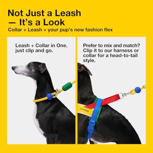VETRESKA Hands-Free Dog Leash, 8FT Yellow Rope Leash - Image 6