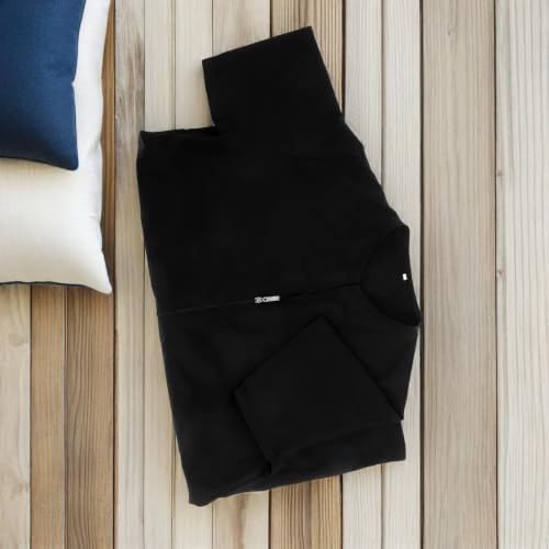 PET Grooming Smock Black Polyester Full Zipper Short Sleeve Apron - Image 6