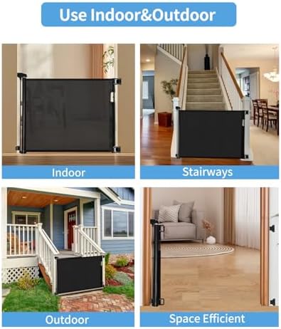 33" H Retractable Baby & Dog Gate, Fits up to 71" W, Hardware Mounted - Image 6