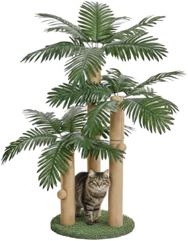 LEMONDA 31.5Inch Palm Tree Cat Scratching Post by LEMONDA