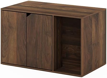 Furinno Peli Litter Box Enclosure, Columbia Walnut - Image 4