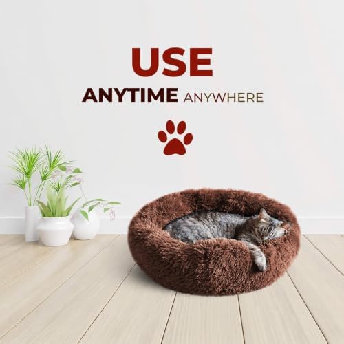 Whiskers & Friends Cat Beds for Indoor Cats & Small Dog, Fluffy Cat Bed - Image 6