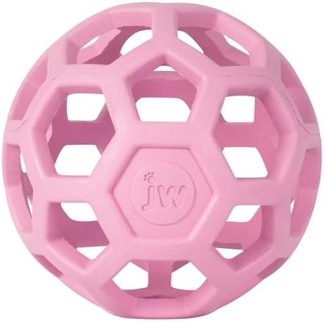 JW Pet HOL-ee Roller Dog Puzzle Ball, Medium 4.5in, Natural Rubber by JWPet