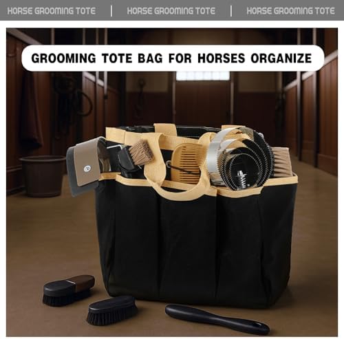 Abbylike Grooming Tote, Khaki and Black - Image 6