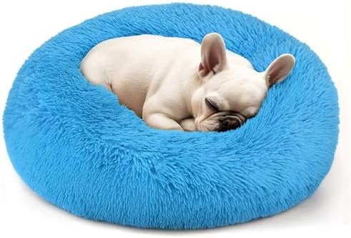 Dogs Bed for Small Dogs, Anti-Anxiety Washable Round Bed by Hoewina