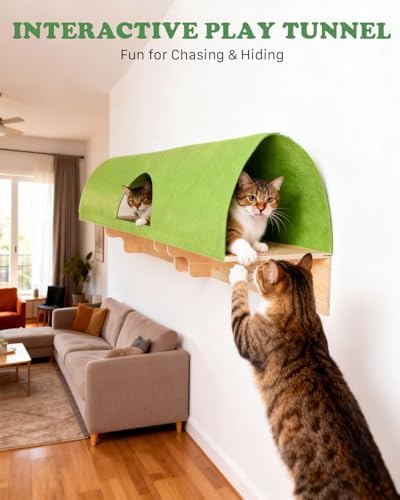 18 in 1 Solid Wood Cat Wall Shelves - Image 3